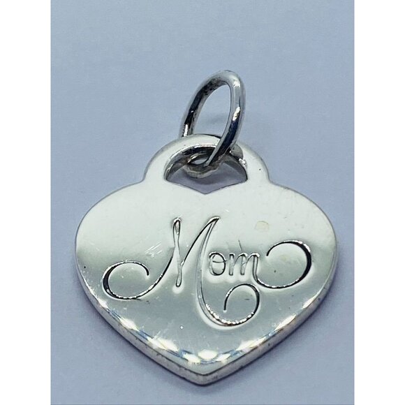 Tiffany & Co Jewelry - Tiffany & Co Silver Mom Heart Pendant Clasp Charm For Necklace Or Bracelet